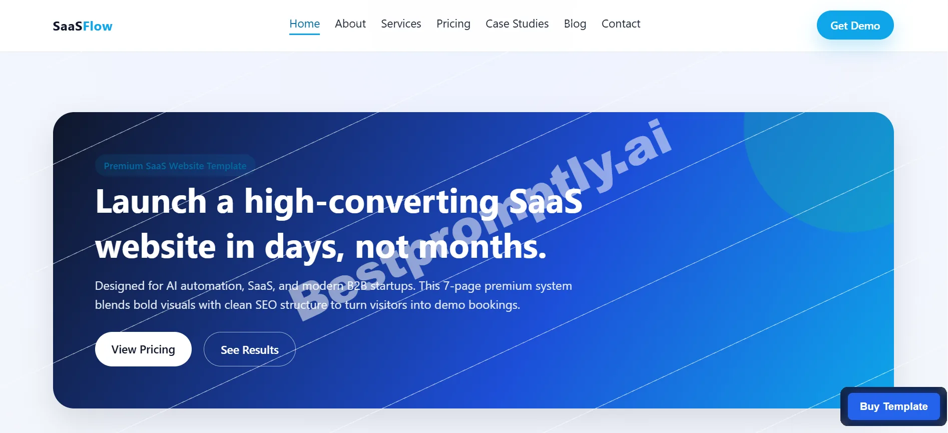 Saas7 template preview image