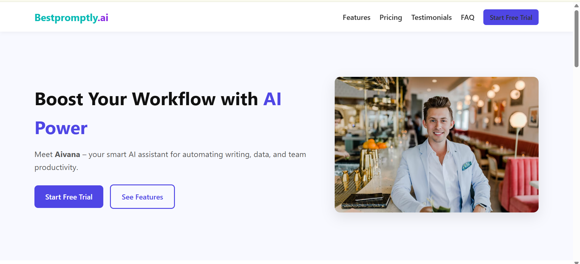 Aivana – Smart AI SaaS Landing Template